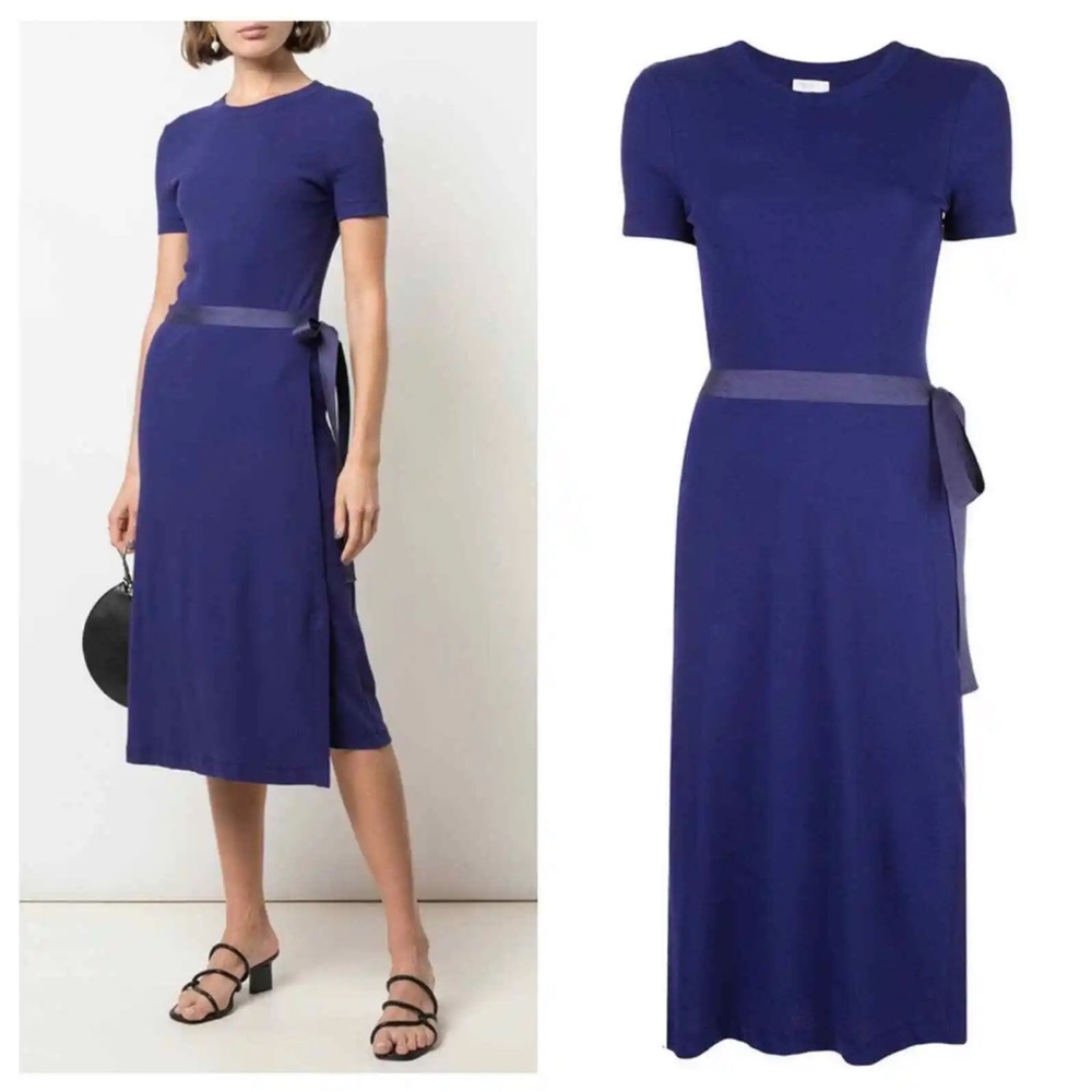 Rosetta Getty cobalt blue wrap apron dress. In excellent condition.